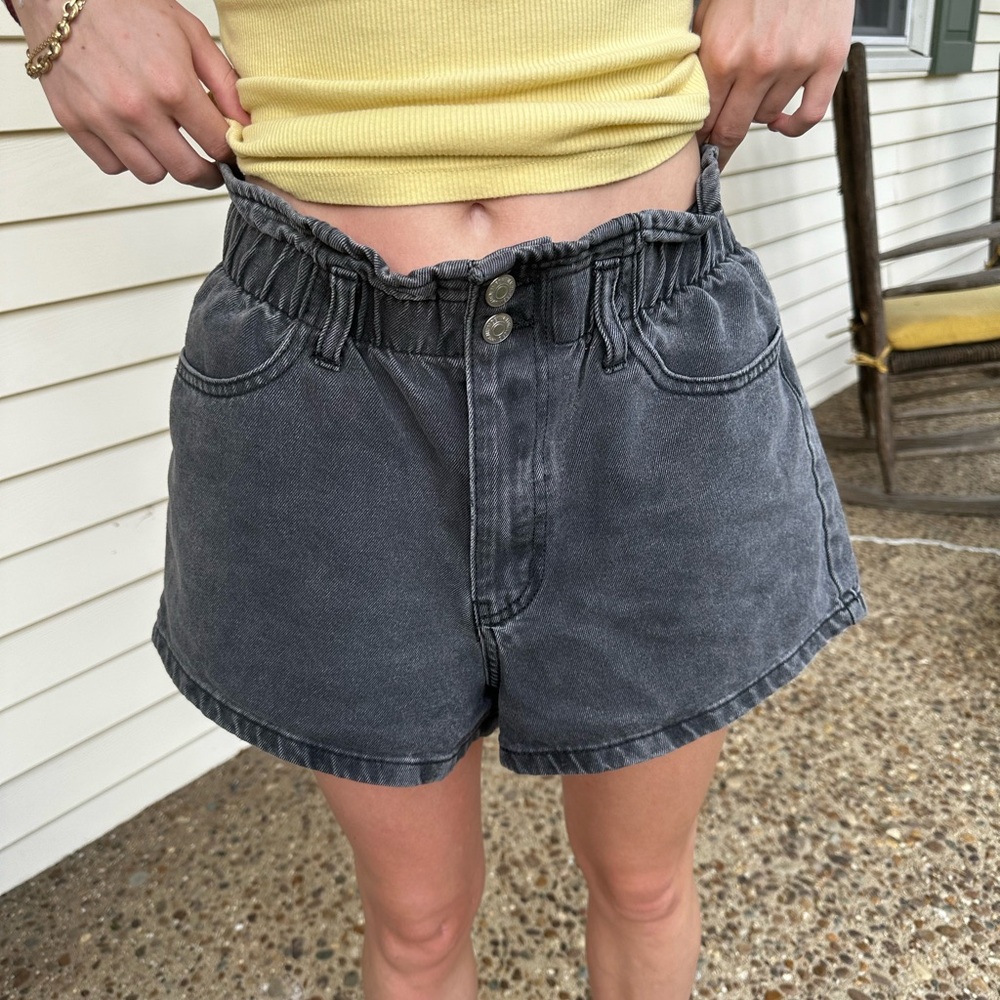 Black Denim Shorts
